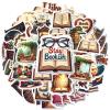 100Pcs Cartoon Book Stickers, Waterproof Book Sticker for Water Bottle Laptop Phone Cases Planner Skateboard Luggage Helmet Party Favor Decor, Ideal for Adults Teens Teacher Rewards C2C8G view 1