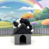 3D Printed Dog Articulated Dog and Dog House Fidget Toy, 3.5" Border Collie Fidget Toy, Fidget ADHD AutismToy, Stress Relief, Executive Desk Toy IHWAD-SET1-BC-GH view 2