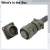 7-Pin Servo Motor Connector, Ms3106A14S-6S Waterproof Aluminum Plug, Threaded Locking, Anti-Slip Design view 2