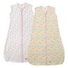 100% Cotton Baby Sleep Sack 0.5 TOG, 6-12 Months - 2 Pack Sleeveless Wearable Blanket Baby Sleeper Sacks, Cotton Blanket, Pink Sleeping Bags for Girls, Designed in France, Pink Floral Collection view 1