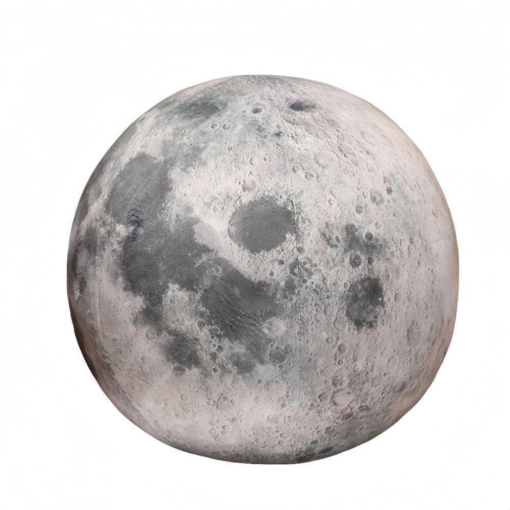 10.6 Planet Plush Soft Planet Plush Plush Pillow Toys Stuffed 3D Moon,Earth,Sun Plushie Doll Cute Solar System Planet Toy Gifts for Kids and Bedroom Sofa Home Decor (Moon)