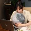 10.6 Planet Plush Soft Planet Plush Plush Pillow Toys Stuffed 3D Moon,Earth,Sun Plushie Doll Cute Solar System Planet Toy Gifts for Kids and Bedroom Sofa Home Decor (Moon) view 3