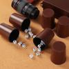 5X Dice Cup Set, PU Leather Dice Shaker Cups with 30 Dices for Bar Party Yahtzee Farkle Dice Games, Coffee (5, Brown) view 2