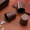 5X Dice Cup Set, PU Leather Dice Shaker Cups with 30 Dices for Bar Party Yahtzee Farkle Dice Games, Coffee (5, Brown) view 3