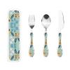 Children's cutlery 3-piece set - fork, spoon, knife + cutlery box, suitable for school, home, travel, safe and easy to use view 1
