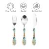 Children's cutlery 3-piece set - fork, spoon, knife + cutlery box, suitable for school, home, travel, safe and easy to use view 3