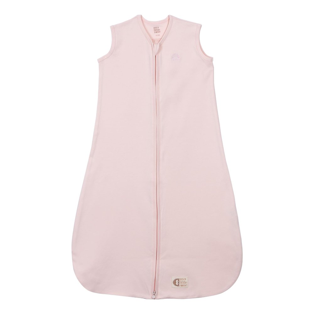 100% Cotton Baby Sleep Sack 0.5 TOG, 0-6 Months - Sleeveless Wearable Blanket Baby Sleeper Sacks, Cotton Blanket, Sleep Sacks, Pink Sleeping Bags for Girls, Designed in France, Pink