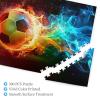 500 Piece Puzzles for Adults, Sports Soccer Ball Colorful Fire and Ice Abstract Wood Jigsaw Puzzles, Funny Challenging Puzzles, Great Gift for Family Friends view 2