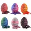 3D Printed Articulated Dragon with Crystal Dragon Eggs, Dragon Full Articulated Fidget Toy for Home Office Decor, Car Decor, Students Rewards, Birthday Goodie Bag Stuffers, for Boys and Girls (6 pcs) view 1