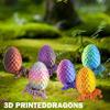 3D Printed Articulated Dragon with Crystal Dragon Eggs, Dragon Full Articulated Fidget Toy for Home Office Decor, Car Decor, Students Rewards, Birthday Goodie Bag Stuffers, for Boys and Girls (6 pcs) view 2