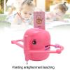 ASHATA Interactive Educational Drawing Robot, Auto Smart Drawing Robot with 100 Cards & 2 Brushes, Art Enlightenment Montessori Painting Learning Tools (Rose Red) view 4