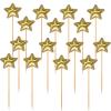 100 Pcs Star Cupcake Toppers Cake Topper Decorations,Stylish and Practical Suitable for Wedding Engagement Bridal Shower Birthday Party(Gold) view 1