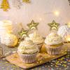 100 Pcs Star Cupcake Toppers Cake Topper Decorations,Stylish and Practical Suitable for Wedding Engagement Bridal Shower Birthday Party(Gold) view 3