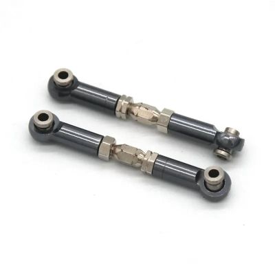 Compatible with Mjx 16207 16208 16209 16210 H16V3 1/16 RC Car Metal Upgrade Accessories Steering Rod RC Tie Link Rods(Gray)