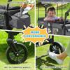 ELEMARA Foldable Wagon Stroller, Stroller Wagon for 2 Kids, Premium All Terrain Wagon for Kids with Removable Canopy, Adjustable Push/Pull Handle, Harnesses, Large Storage Bag, Grey view 4