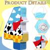 Hungdao Toy Inspired Birthday Piata for Kids Cartoon Cow Number Piata Decorations Summer Cartoon Story Game with Stick Red Scarf Blue Sky Cloud Boys Girls Baby Shower Farm Party Favor(Number 4) view 3