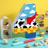 Hungdao Toy Inspired Birthday Piata for Kids Cartoon Cow Number Piata Decorations Summer Cartoon Story Game with Stick Red Scarf Blue Sky Cloud Boys Girls Baby Shower Farm Party Favor(Number 4) view 4