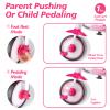 Liberry 2 in 1 Toddler Tricycle Age 2 3 4 Years Old, Kids Trike with Light Up Wheels, Adjustable Push Handle, 3 Wheel Bike Outdoor Indoor Riding Toy Gift for Girls Boys, Pink view 4
