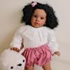 Anano Big Size Black Reborn Baby Dolls Pippa - African American Biracial Babies, 26 Inch Realistic Toddler Reborn Doll, Dark Skin Silicone Dolls, Soft Cloth Body view 3