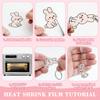 30 Pieces Shrink Plastic Sheets, Shrink Dink Sheets Sanded Shrink Film Papers Shrink Art Paper for Crafts DIY Keychain Making Kit (5.8 X 4.1 inch) view 3