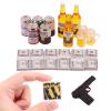 1 Set Mini Prop Miniature Beer Bottles Mini Beer Cans Miniature Money 100 Dollar Bills Model Set for 1/6 Scale Tiny Doll Assesories Dollhouse Decoration Figure Accessories (Set C) view 1