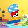 Hungdao Toy Inspired Birthday Piata for Kids Cartoon Cow Number Piata Decorations Summer Cartoon Game with Stick Red Scarf Blue Sky Cloud Boys Girls Baby Shower Farm Party Favor(Number 1) view 4