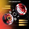 MAGICYOYO N11 Unresponsive Yoyo - Professional Trick Yo Yo for Kids 8-12 or Above, Dual Purpose Yo-yo Replacement Responsive Bearing for Beginner+12 Strings+Case Bag+Bearing Kit - Black Red Silver view 4