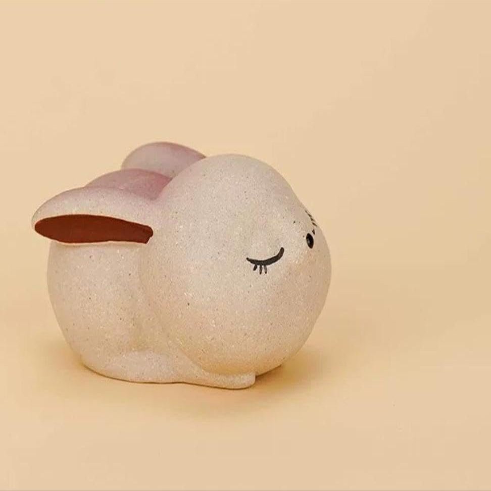 Purple Clay White Jade Rabbit Tea pet can be Raised as a Decoration