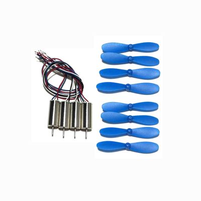 4D-V8 WiFi FPV Quadcopter V8 Mini Drone Spare Parts Accessories Engines cw/ccw Motors propeller blade Maple Leaf set repair parts(Blue)
