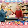2026 Wooden Toy Cash Register for Kids,Rechargeable Counting Wood Cash Register Toys, Kids Cash Register with Scanner Realistic for Boy Girl Age 2-4 4-8, Pretend Toy Role-Playing Birthday Ideals Gift view 2