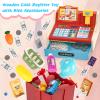 2026 Wooden Toy Cash Register for Kids,Rechargeable Counting Wood Cash Register Toys, Kids Cash Register with Scanner Realistic for Boy Girl Age 2-4 4-8, Pretend Toy Role-Playing Birthday Ideals Gift view 3