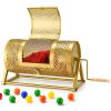 Raffle Drum 15" x 7" Holds 3,000 Tickets, Thickened Metal Raffle Ticket Spinner Box with Sealing Tape, Silent Design Raffle Ticket Cage with Wooden Turning Handle & Stable Tripod Stand for Games view 1