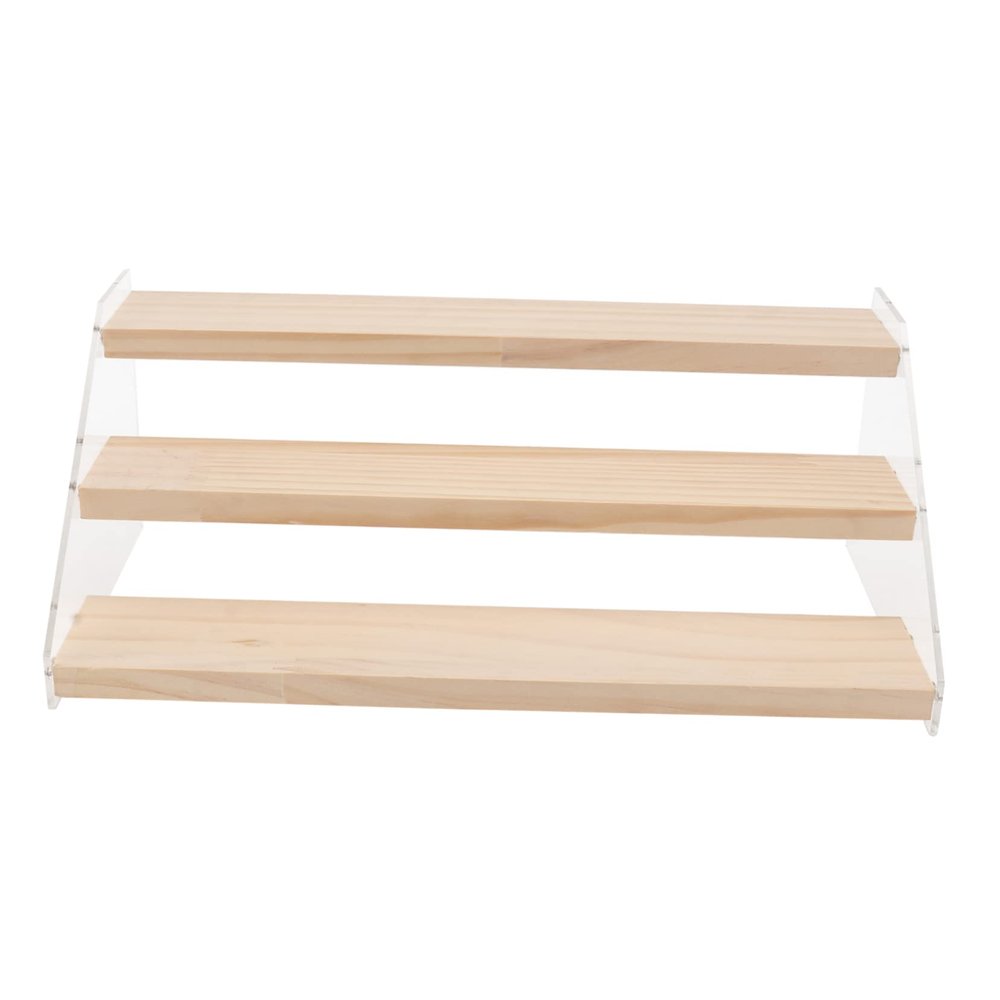 Alipis 1pc Three-Tier Acrylic Display Rack for Handicrafts Dolls and Collectibles and Storage Shelf for Toys and Models for Home and Organizing