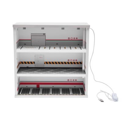 1:64 Model Car Display Case with LED Light Hot Wheels Model Display Cabinet Acrylic Car Models Exhibition w/4.92ft USB Cable, 11.81" L x 4.52" W x 11.81" H