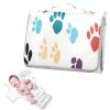 DUOBU Portable Diaper Changing Pad Foldable Baby Changing Mat with Built-in Pillow Waterproof Changing Pad for Newborn Girls Boys Animal Print view 2