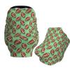 Muishi American Football On Green Baby Car Seat Covers Carseat Canopy Soft Infant Stroller Cover Nursing Breastfeeding Covers for Girls Boys Newborn view 1