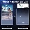 100 Penny Sleeves and 100 Top Loads, EDUDIIU 35PT Card Sleeves Hard Plastic, 3" x 4" Hard Card Protectors, Rigid Toploads for Yugioh, Baseball, Sports Cards view 2