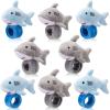 Lenwen 8 Pcs Plush Shark Slap Bracelets Stuffed Animals for Kids Cute Wrist Slap Bands Sea Animal Patting Wristband for Birthday Party Favors Boys Girls Gifts view 1