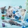Lenwen 8 Pcs Plush Shark Slap Bracelets Stuffed Animals for Kids Cute Wrist Slap Bands Sea Animal Patting Wristband for Birthday Party Favors Boys Girls Gifts view 4
