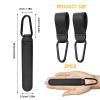 2 Pack Stroller Hooks for Bags Universal Baby Stroller Clips and Hooks Carry 44lbs, Non-Slip with One-Hand Opening, Hanging Diaper Bag Universal Hooks Accessories for Stroller Shopping Cart (Black) view 2