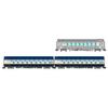 HN4474 Arnold SNCF, 3-unit pack "Train Expo", set 1, 2 x T2 sleeping coach + bar coach, ep. VI Passenger Coaches, Blue view 1