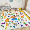 Mfmiudole Safari Zoo Alphabet Play Mat 71"59" Baby Gyms Playmats for Playpen Giant Waterproof ABC Learning Mat for Toddlers, Jungle Themed Nursery Floor Thicken Soft Padding for Toddlers Infants view 1