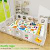 Mfmiudole Safari Zoo Alphabet Play Mat 71"59" Baby Gyms Playmats for Playpen Giant Waterproof ABC Learning Mat for Toddlers, Jungle Themed Nursery Floor Thicken Soft Padding for Toddlers Infants view 3