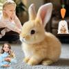 Celosmo Bunny - My Realistic Bunny Toy Bunby Realistic Bunny Jumping Shaking Ears Easter Gift Bunny Pal with Candy Bag (1pc-Brown) view 2
