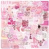 100 Pcs Bible Verse Stickers Pink Christian Stickers for Adults Women Faith Bible Religious Vinyl Waterproof Stickes for Water Bottles Laptops Phone Luggage Guitar view 1