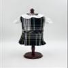 18 inch Doll Outfit-School Plaid Jumper Include Blouse and Hair Accessory/Add on Option: Sock and Shoe (Doll is not Included) (Dropped Waist Jumper,Sock,Matte Black Shoe, Plaid 45) view 2