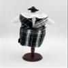 18 inch Doll Outfit-School Plaid Jumper Include Blouse and Hair Accessory/Add on Option: Sock and Shoe (Doll is not Included) (Split Jumper,Sock,Matte Black Shoe, Plaid 45) view 2