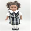 18 inch Doll Outfit-School Plaid Jumper Include Blouse and Hair Accessory/Add on Option: Sock and Shoe (Doll is not Included) (Split Jumper Only, Plaid 45) view 2