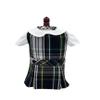 18 inch Doll Outfit-School Plaid Jumper Include Blouse and Hair Accessory/Add on Option: Sock and Shoe (Doll is not Included) (Dropped Waist Jumper Only, Plaid 45) view 1