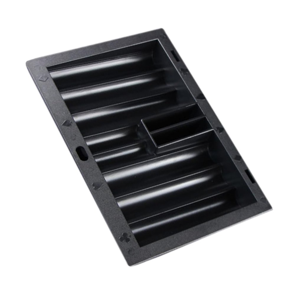 ADOCARN Thick Plastic Poker Chip Tray Compact Storage for Organized Poker Chips Easy to Carry and Clean for Game and Table Use